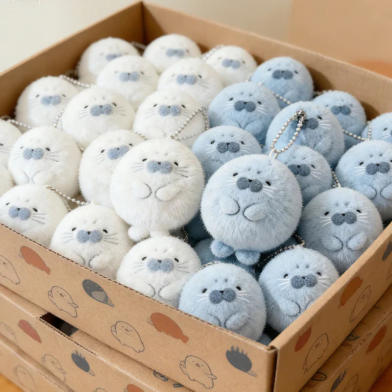 Adorable Seal Plush Keychain