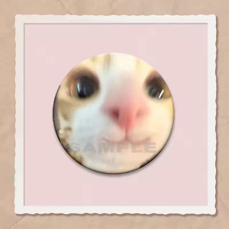 Kawaii Cat Meme Button Pins