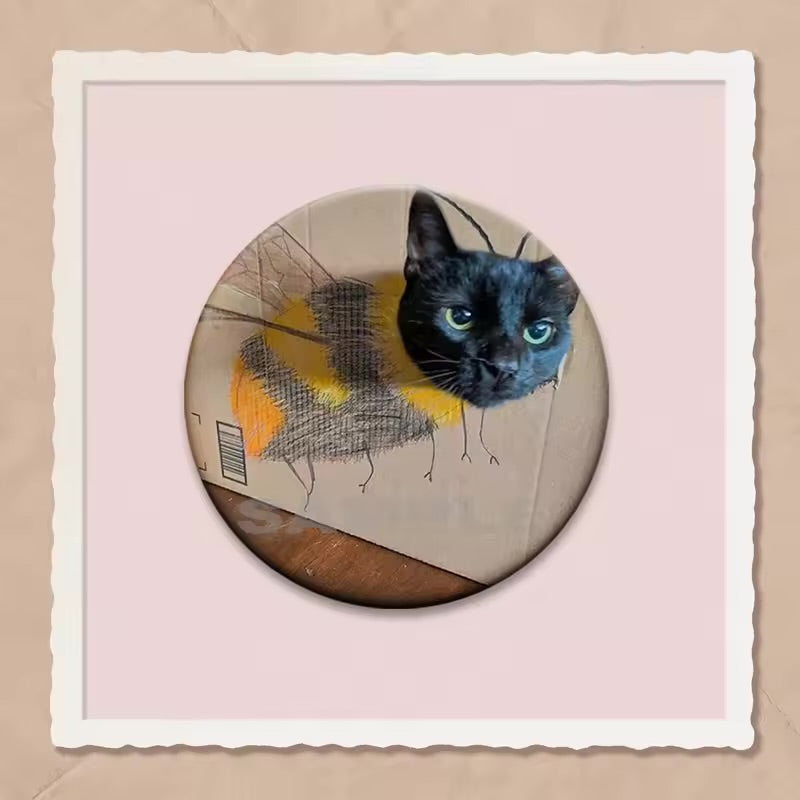 Kawaii Cat Meme Button Pins