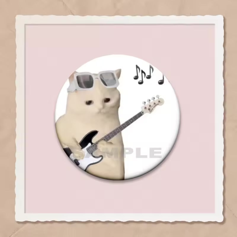 Kawaii Cat Meme Button Pins