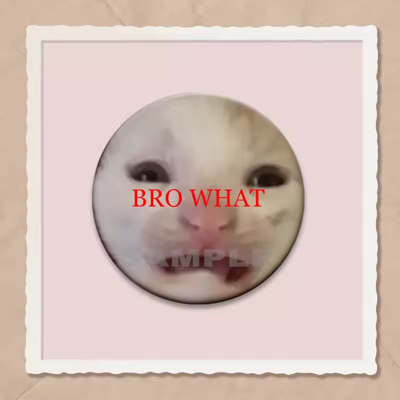 Kawaii Cat Meme Button Pins