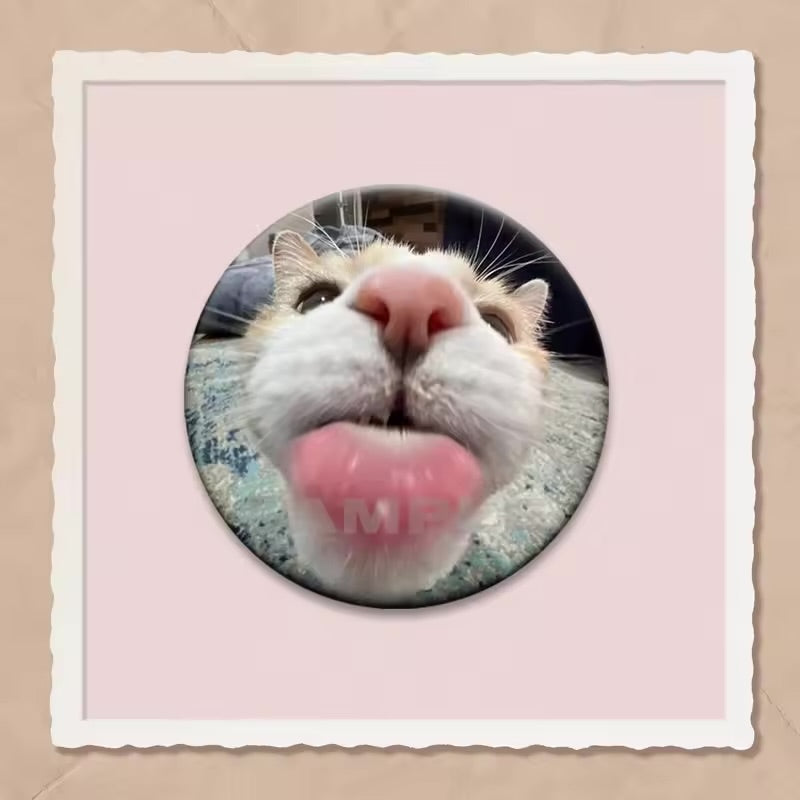 Kawaii Cat Meme Button Pins