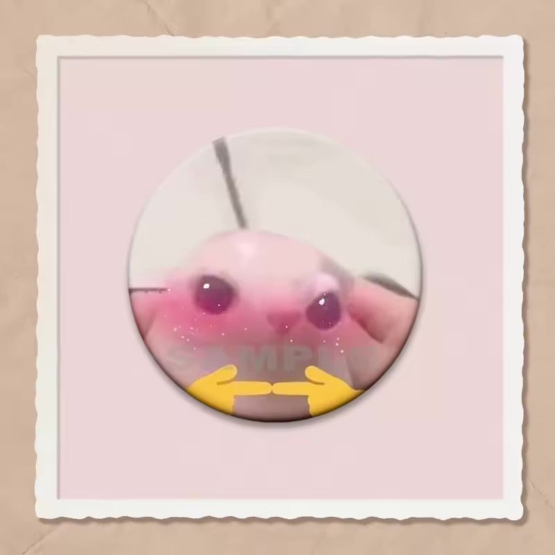 Kawaii Cat Meme Button Pins