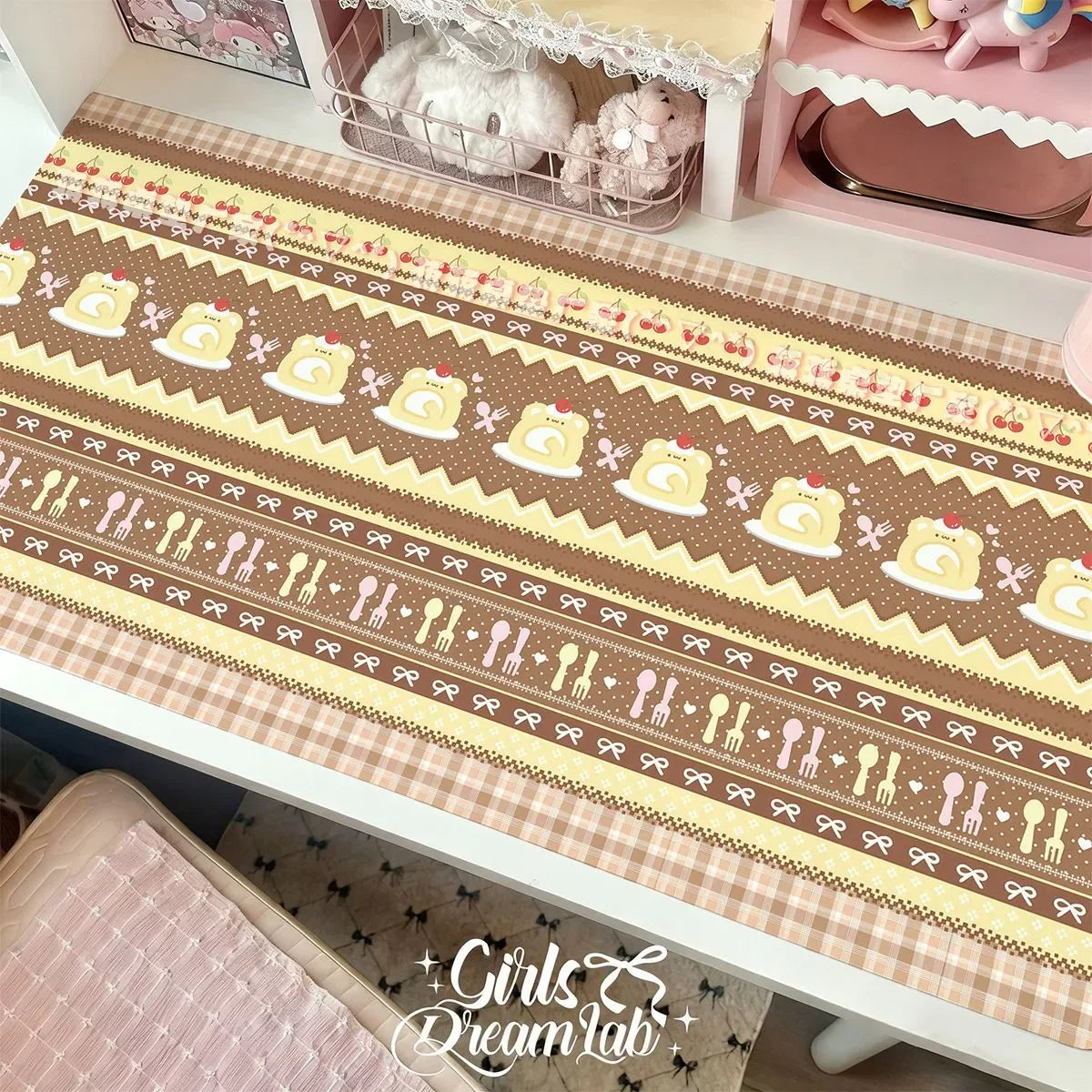 Pink Strawberry Desk Mat