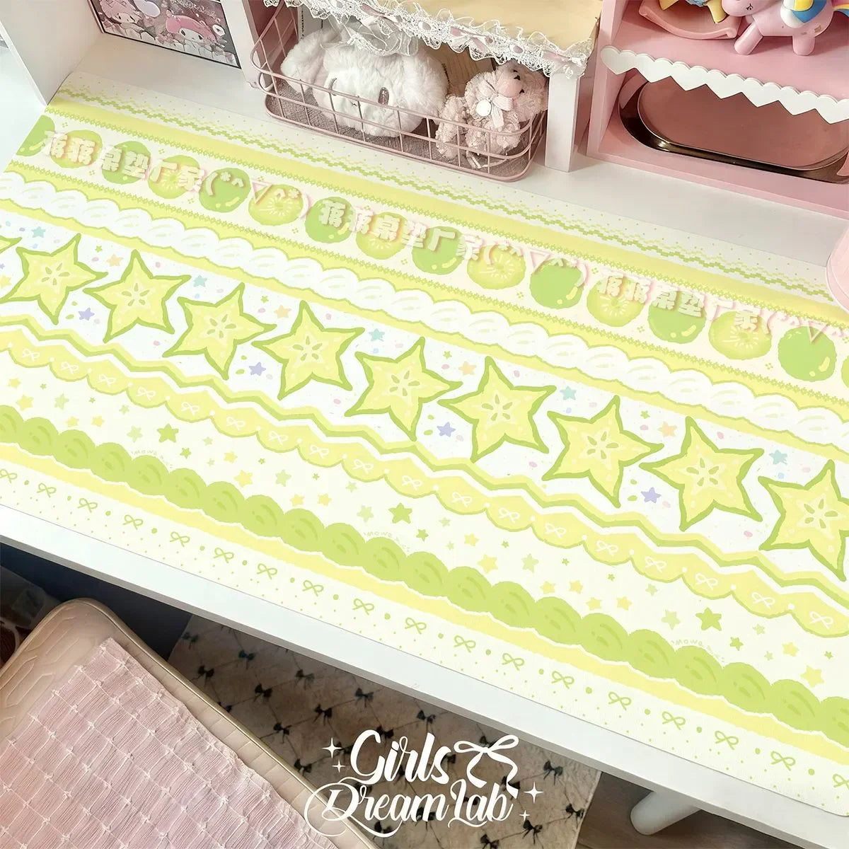 Pink Strawberry Desk Mat