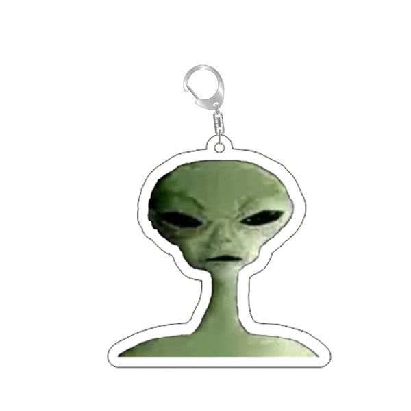 Silly Alien Cat Keychain Fun